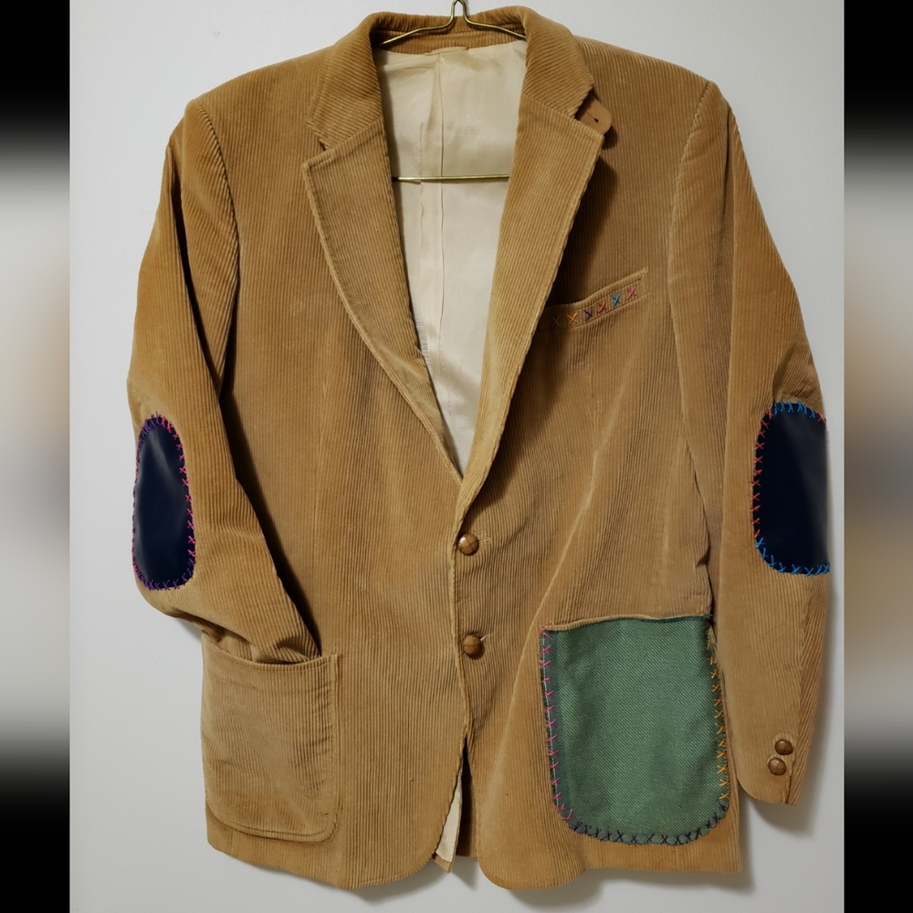 HighBrarian Custom Vintage Modified Corduroy Jacket Sport Coat Visible Mending